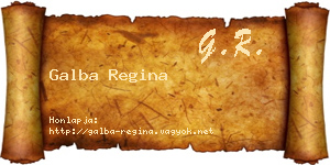 Galba Regina névjegykártya